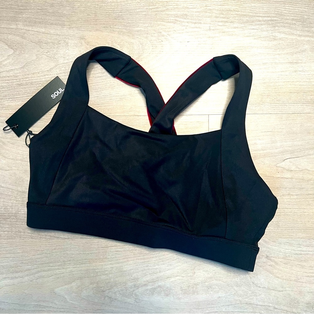 Soul Make It Bright Velvet Bra, Black size S NWT